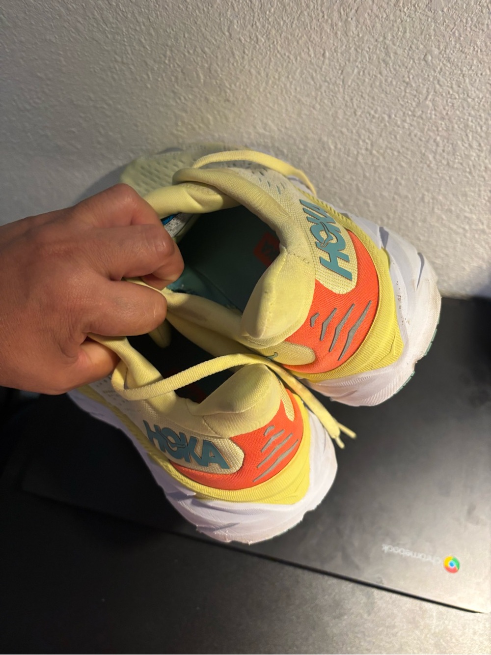 Hoka Yellow and Orange Women's Running Sneakers